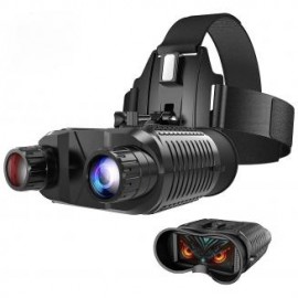 Medidor nocturno con auriculares binoculares NV8160, pantalla de 2,7 pulgadas, zoom digital 8x, ajuste IR de 7 velocidades, ade