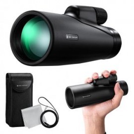 K&F Concept 12x50 Telescopio monocular de alta definición BAK-4 Prisma IP65 a prueba de agua, negro