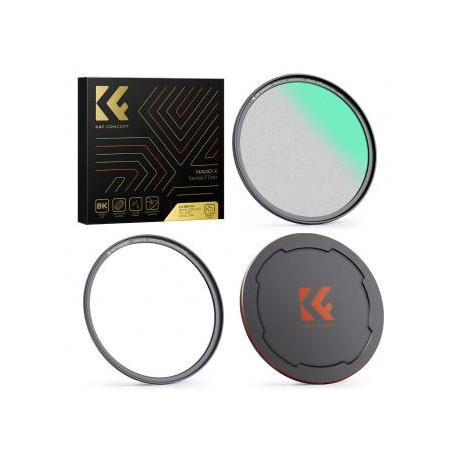 62mm Black Mist 1/4 Magnético + Anillo Adaptador Magnético + Tapa de Metal Magnético, Serie Nano-X