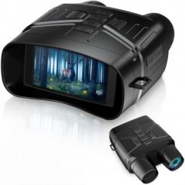 Binoculares de visión nocturna para adultos 4K, pantalla de 3 pulgadas, ajuste de visión nocturna infrarroja de 7 paradas, zoom