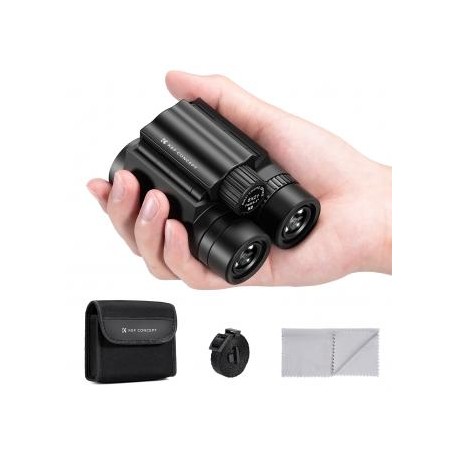 Prismáticos K&F Concept 8x21 de alta definición BAK-4 Prisma IP65 a prueba de agua, negro