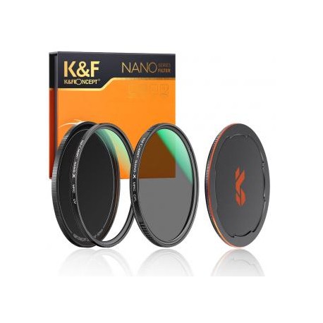 52mm Kit Filtro UV + Polarizador CPL + Tapa de Metal - Serie Nano X