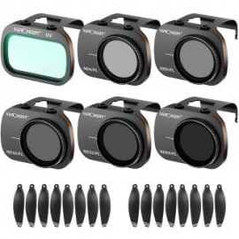 Kit Filtros UV+ND4 / PL+ND8 / PL+ND16 / PL+ND32 / PL+ND64 / PL+16 Helices para DJI Mavic Mini 1/2/SE