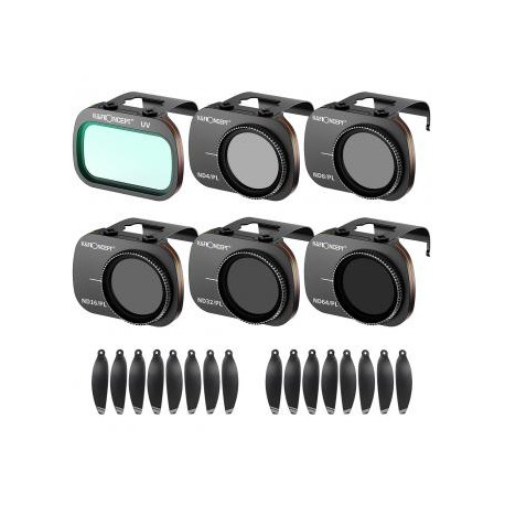 Kit Filtros UV+ND4 / PL+ND8 / PL+ND16 / PL+ND32 / PL+ND64 / PL+16 Helices para DJI Mavic Mini 1/2/SE