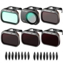 Kit Filtros UV+CPL+ND8+ND16+ND32+ND64+16 Helices para DJI Mavic Mini 1/2/SE