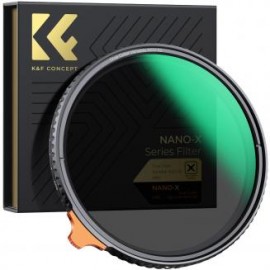 Filtro ND variable de 49 mm Color verdadero ND2-ND32 con 28 capas de película verde antirreflectante Serie Nano-X impermeable y