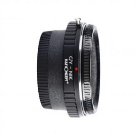 Lentes Contax Yashica a adaptador de montura de lentes Nikon F con vidrio óptico K&F Concept M14171 Adaptador de lentes