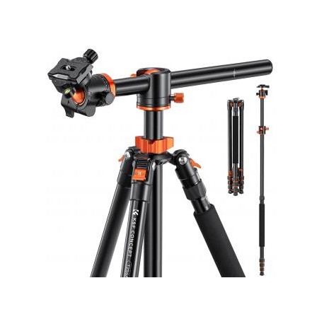 240cm Trípode de Aluminio para Cámara + Columna Central Transversal + Rótula de Bola, Carga 10kg - T254A8+BH-28L (SA254T1)