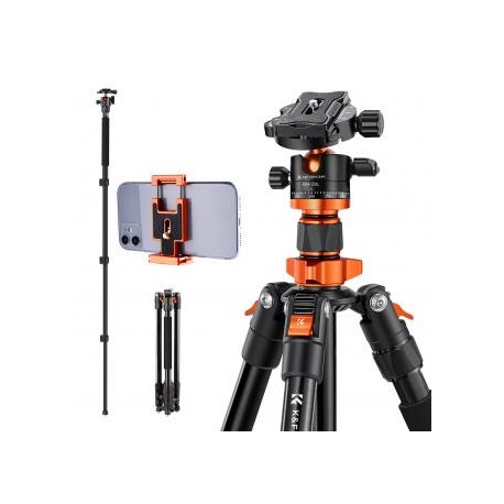 158cm Trípode de Aluminio para Cámara + Rótula de Bola + Placa de Liberación, Carga 10kg - K254A1+BH-28L(SA254M1)