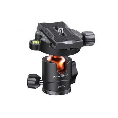 25mm Rótula de Bola con Placa de Liberación Rápida, Carga 10kg - KF-25