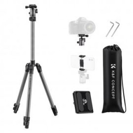 168cm Trípode de Cámara, Ligero y Compacto Trípode de Aluminio Super Portátil DSLR, 8KG Capacidad de Carga Cabeza de Bola CNC, 