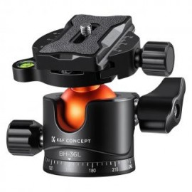 36mm Cabeza de Bola de Trípode de Metal con Mango 360 grados de Rotación Panorámica con 1/4 de pulgada de Liberación Rápida Pla