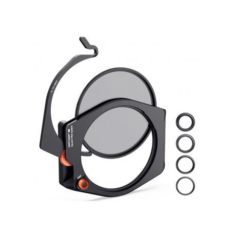 Kit Sistema de Portafiltros Cuadrado + Filtro Polarizador Circular 95mm + 4 Piezas Anillos Adaptadores, Serie Nano-X Pro