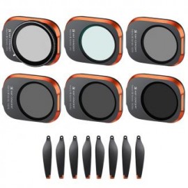 Kit Filtros UV + CPL + ND8 + ND16 + ND32 + ND64 + Helices para DJI Mini 3 Pro